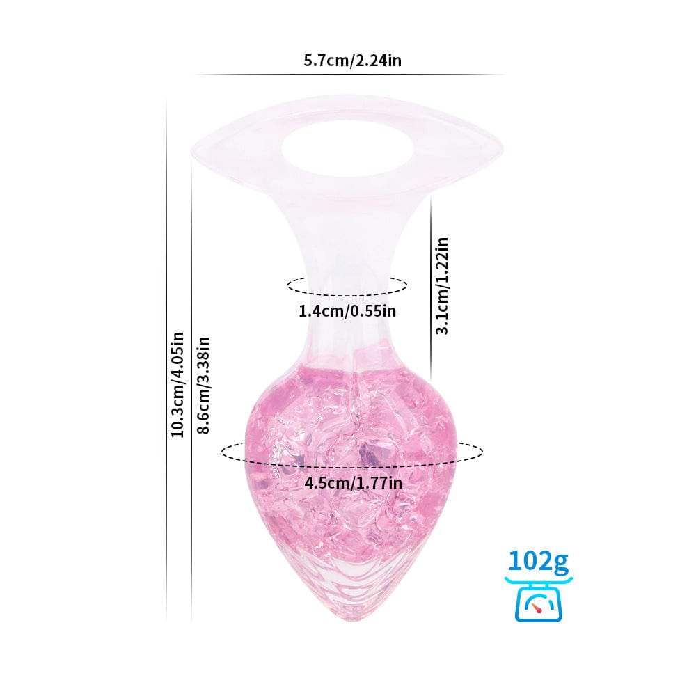 Love-shaped Crystal Wearable Butt Plug for Anal Sex