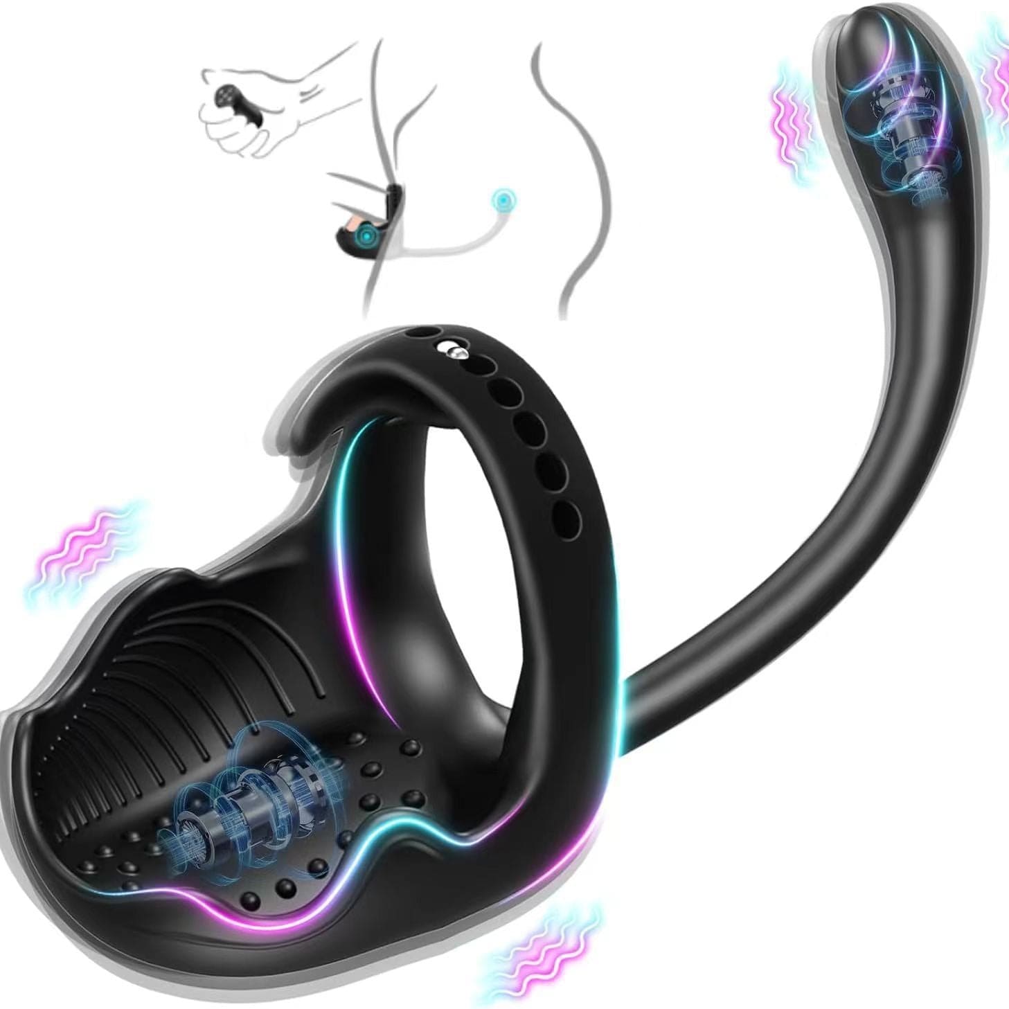 Testicle Taint Anal Stimulator Adjustable Vibrating Cock Ring Lurevibe Testicle Taint Anal Stimulator Adjustable Vibrating Cock Ring Lurevibe
