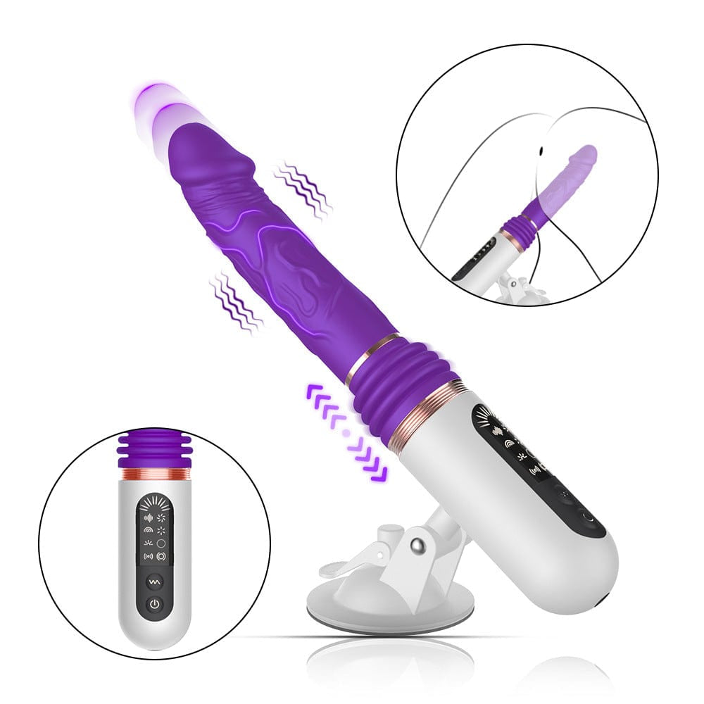 5 Thrusting & 8 Vibrating Dildo Machine with Handle and Sucker Lurevibe 5 Thrusting & 8 Vibrating Dildo Machine with Handle and Sucker Lurevibe