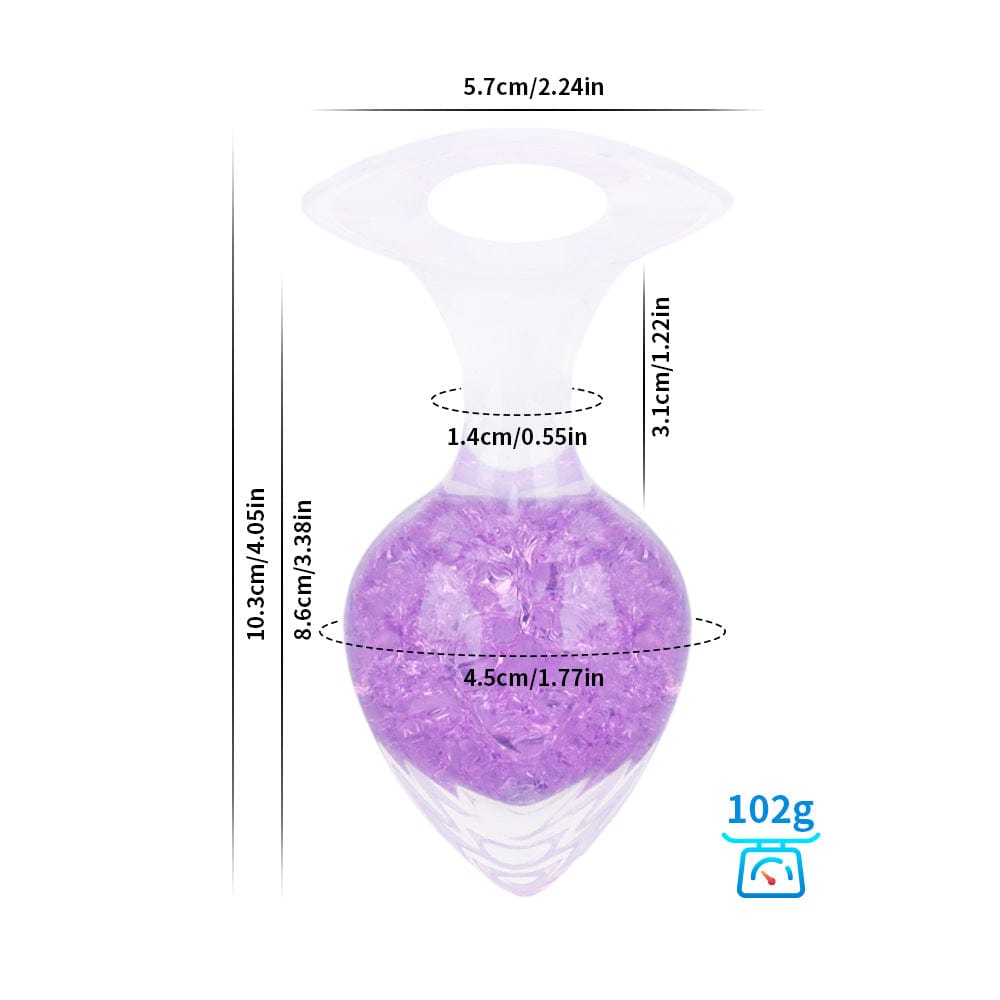 Love-shaped Crystal Wearable Butt Plug for Anal Sex