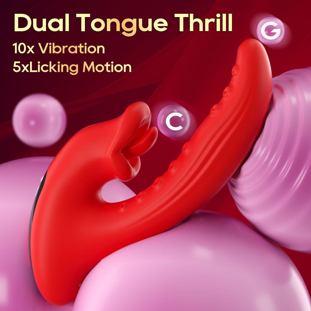 Tentacle Tongue Licking Double-headed G-spot Clitoris Vibrator