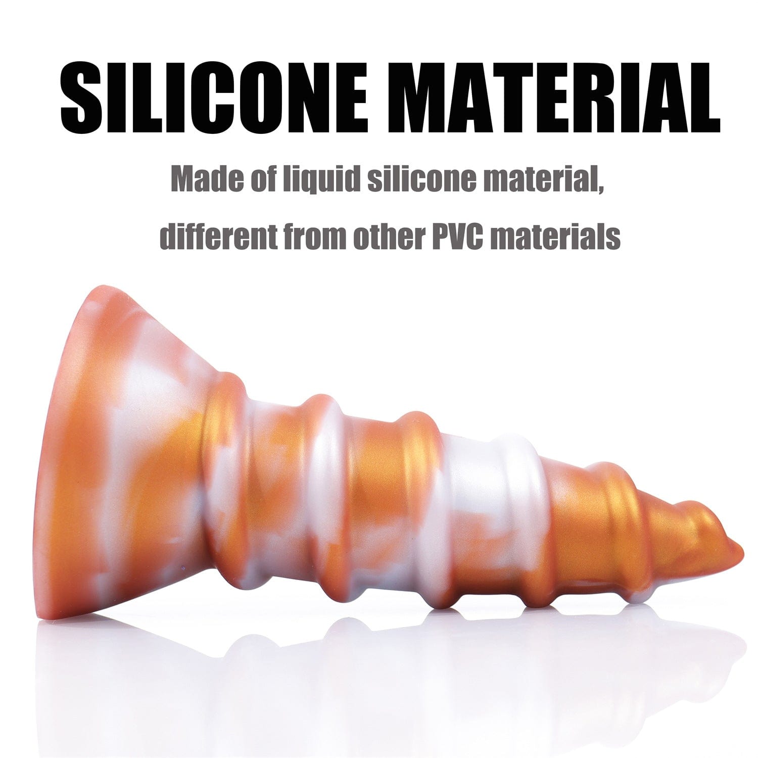 AIMITEX Gold Silicone Screw Super Thick Penis Butt Plug Anal Sex Toy - Lurevibe