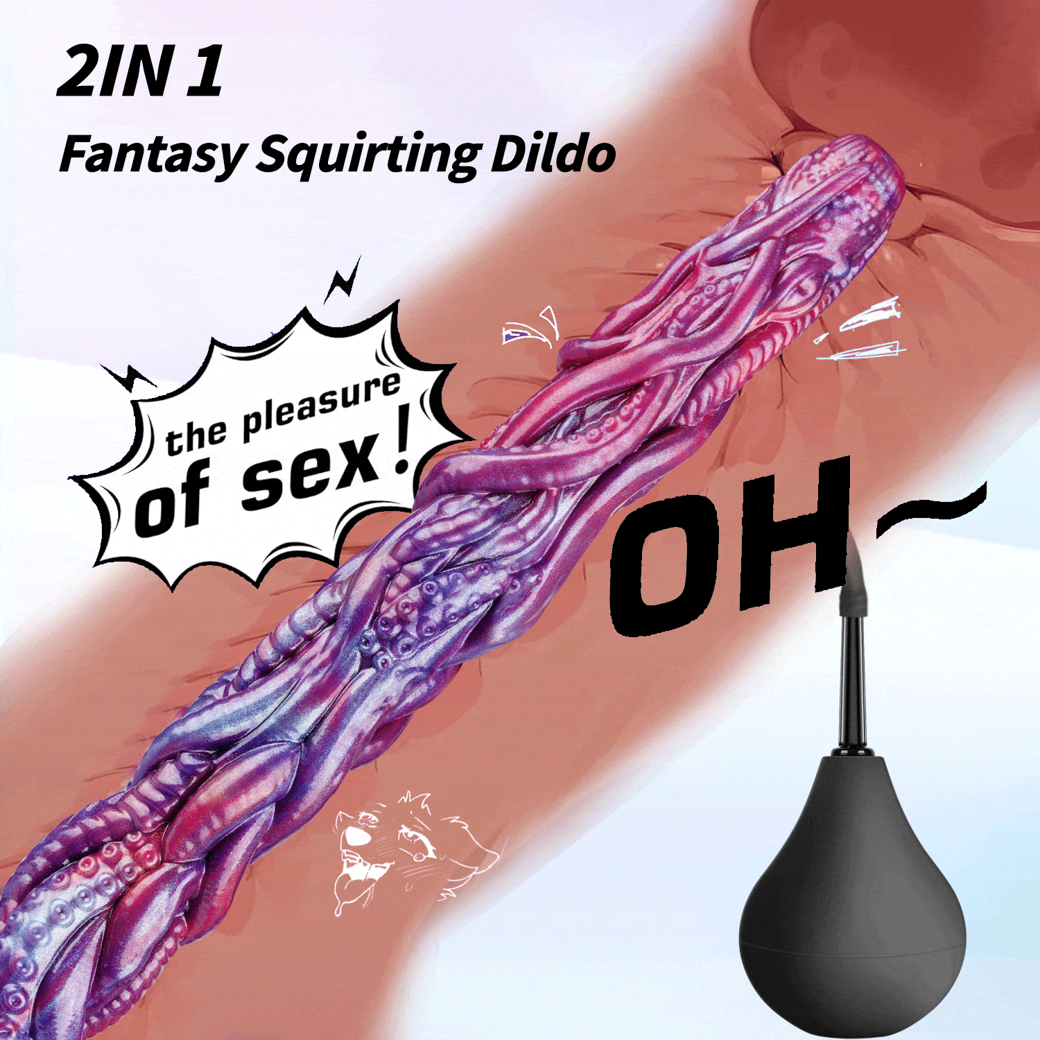 Octopus Smart Endoscopic / Squirting Monster Dildo Anal Plug