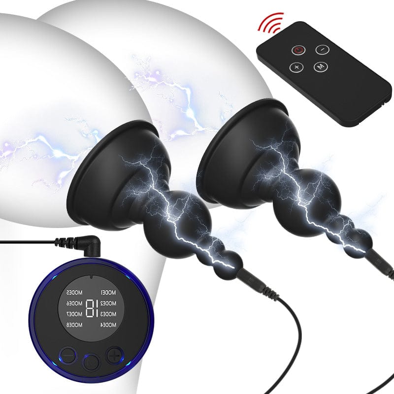 BDSM Electric Shock Silicone Nipple Stimulator with Remote Control - Lurevibe