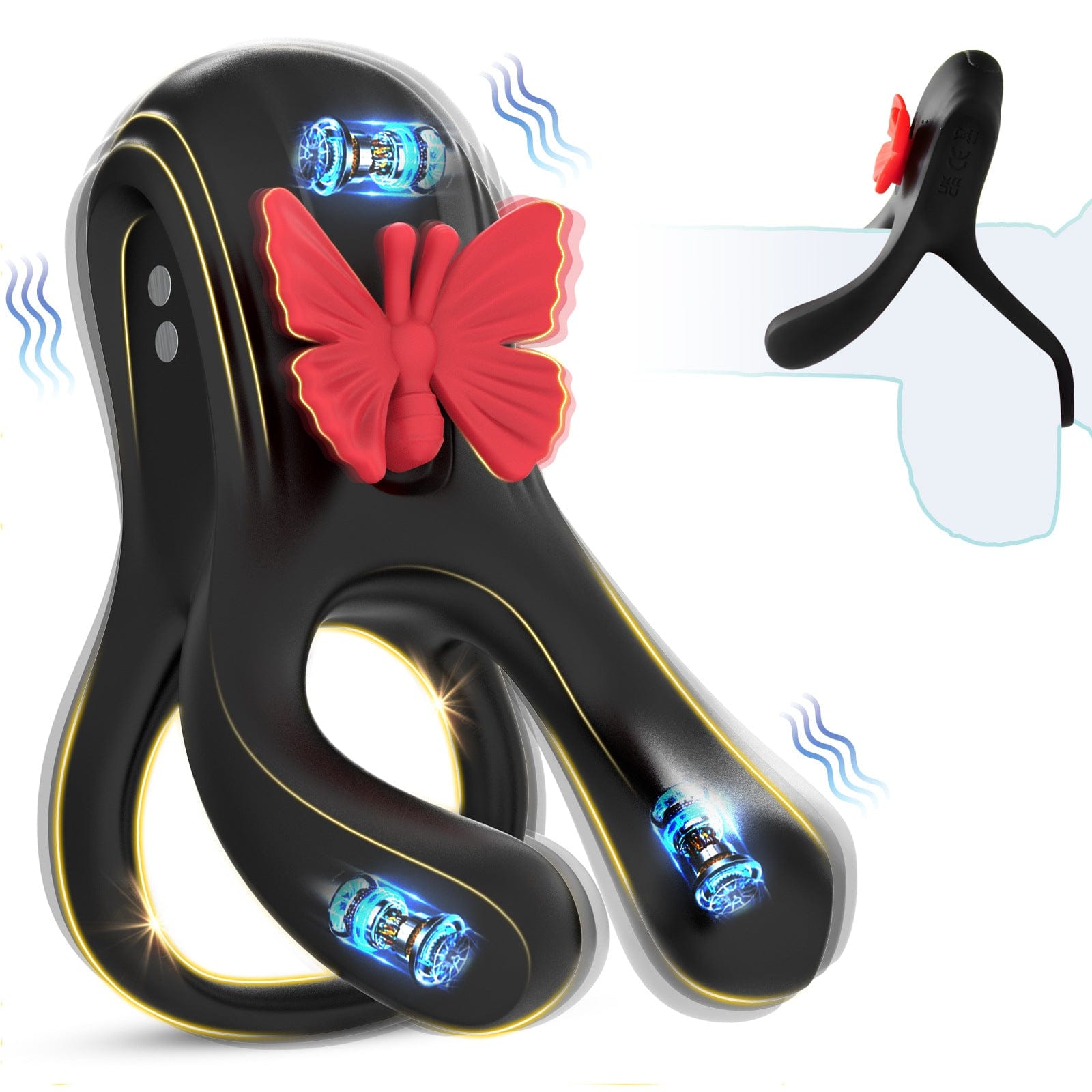Butterfly Cock Ring Erection Enhancing Vibration Penis Vibrator Lurevibe Butterfly Cock Ring Erection Enhancing Vibration Penis Vibrator Lurevibe