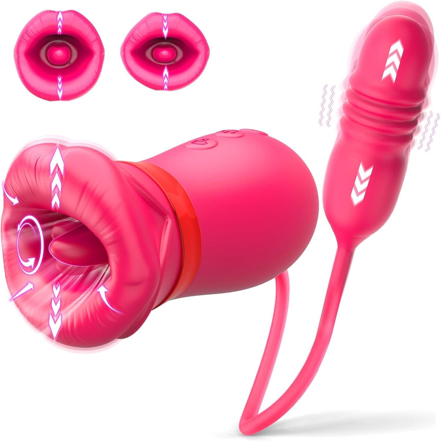 Big Mouth 5 In 1 Mouth Suction Clitoris Thrusting G-spot Vibrator Lurevibe Big Mouth 5 In 1 Mouth Suction Clitoris Thrusting G-spot Vibrator Lurevibe