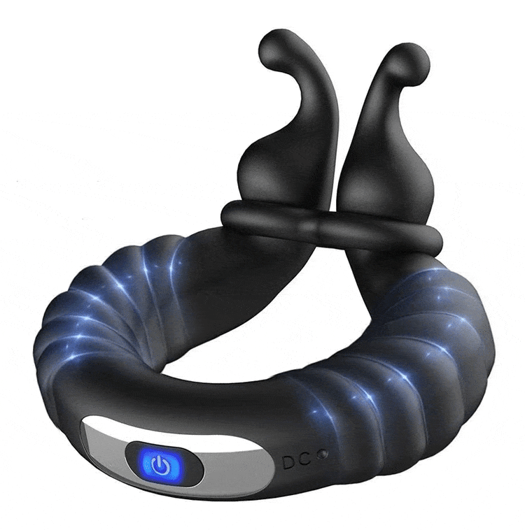 Lurevibe - Vibrierender Doppel-Penisring, Dildo, dehnbarer Penisring Lurevibe - Vibrierender Doppel-Penisring, Dildo, dehnbarer Penisring