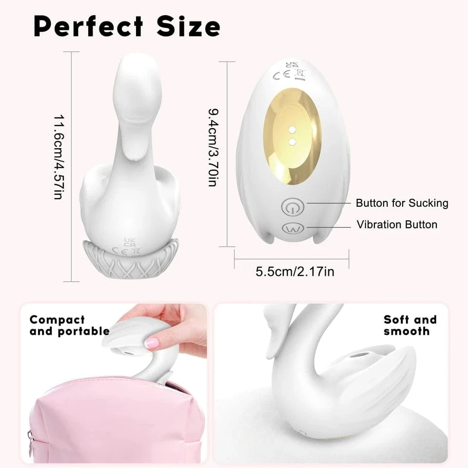 Swan Sucking Clitoral Nipple Stimulation Vibrator - Lurevibe