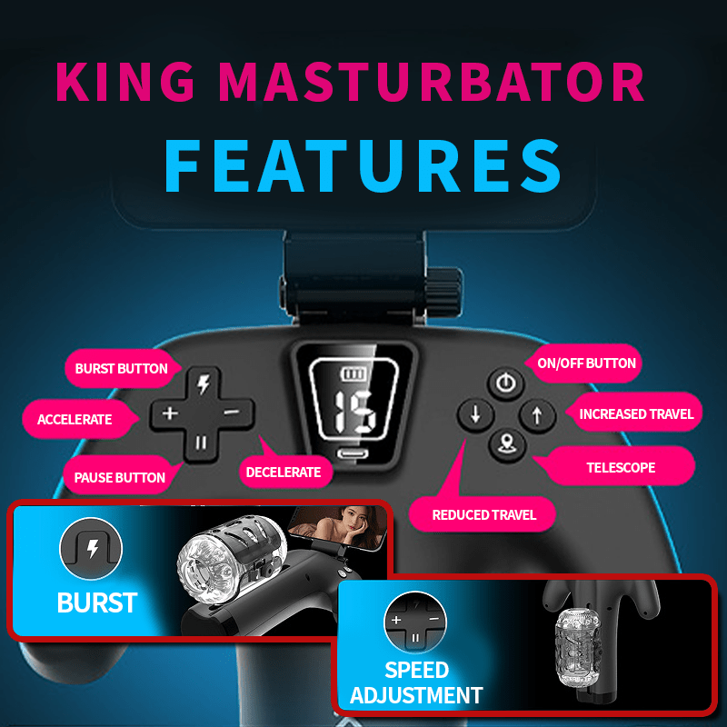 King Game Controller Male Stroker With Handle Control - Lurevibe