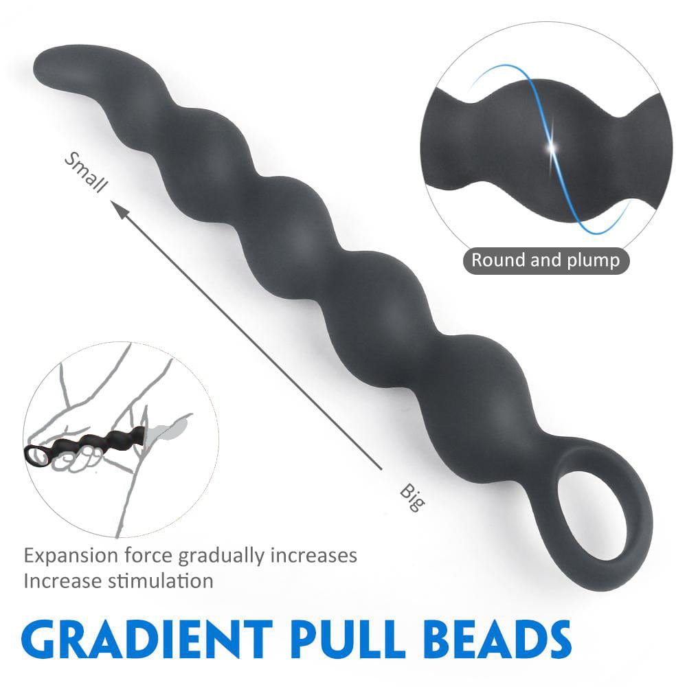 Silicone Anal Beads Prostate Massager Anus Backyard Beads Butt Plug - Lurevibe