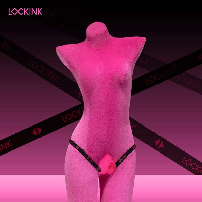 Lockink Pink Love-shaped Wearable Clitoral Suction Vibrator With Remote Control - Lurevibe