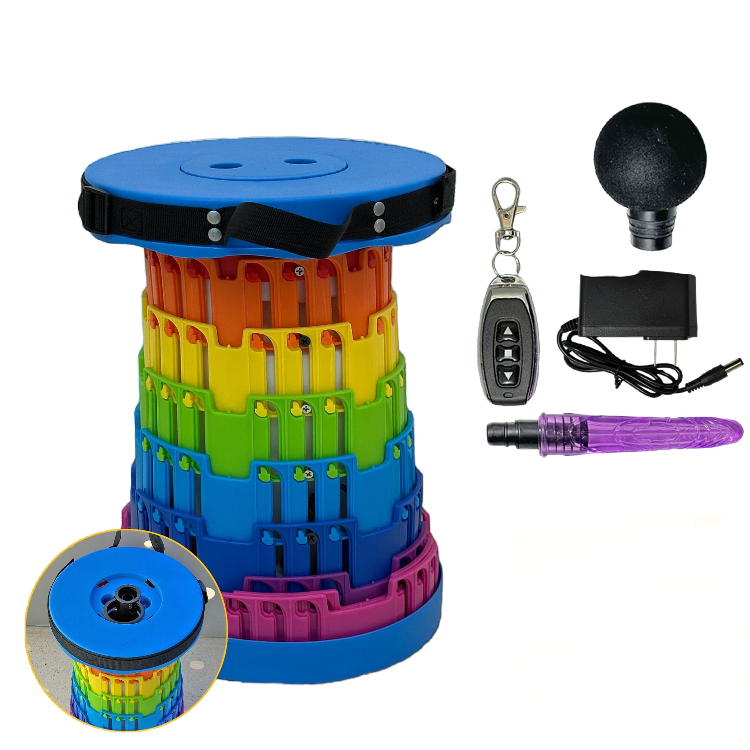 TOYHEERG Rainbow Chair Sex Dildo Machine Outdoor Stimulation - Lurevibe