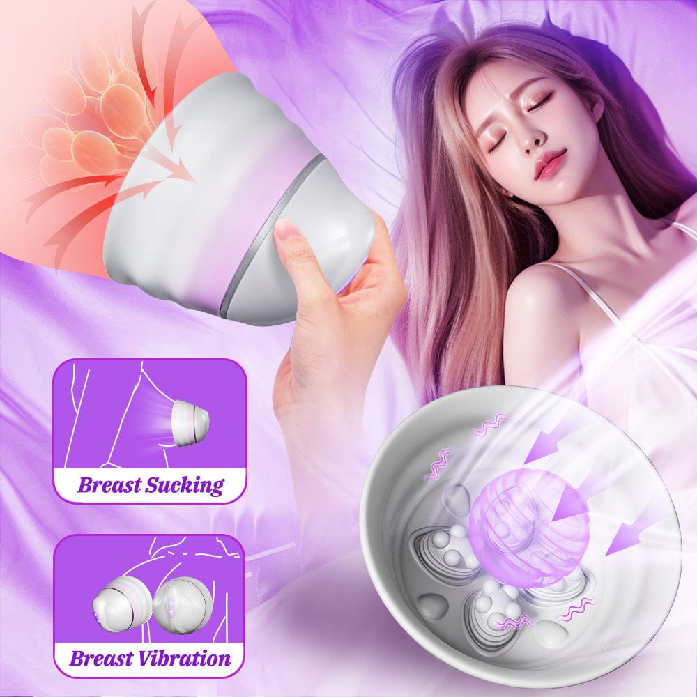 Angel 5 Vacuum Suction 10 Vibration Breast Massagers With Remote - Lurevibe