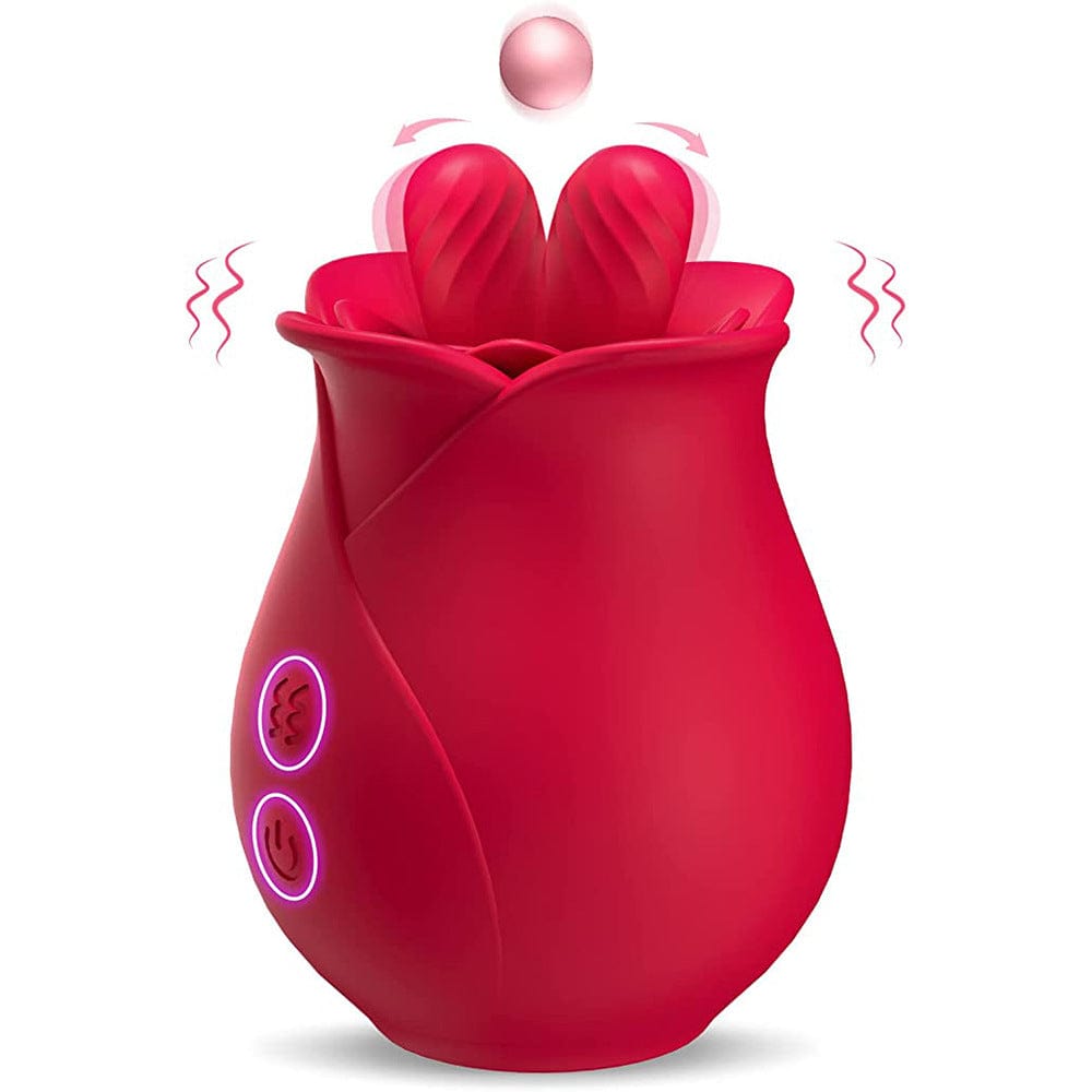 Lurevibe-Rose Romeo Double Tongue Lick Shaker Clitoral Nipple Toy Lurevibe-Rose Romeo Double Tongue Lick Shaker Clitoral Nipple Toy