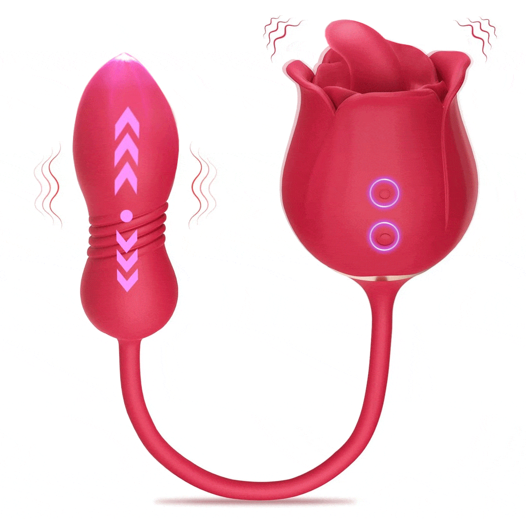 Lurevibe - Rose Toy Vibrator, weibliches Teleskop-Ei, springendes Zung Lurevibe - Rose Toy Vibrator, weibliches Teleskop-Ei, springendes Zung