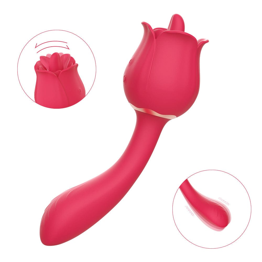 Lurevibe - Rose Vibrator With Handle Lurevibe - Rose Vibrator With Handle