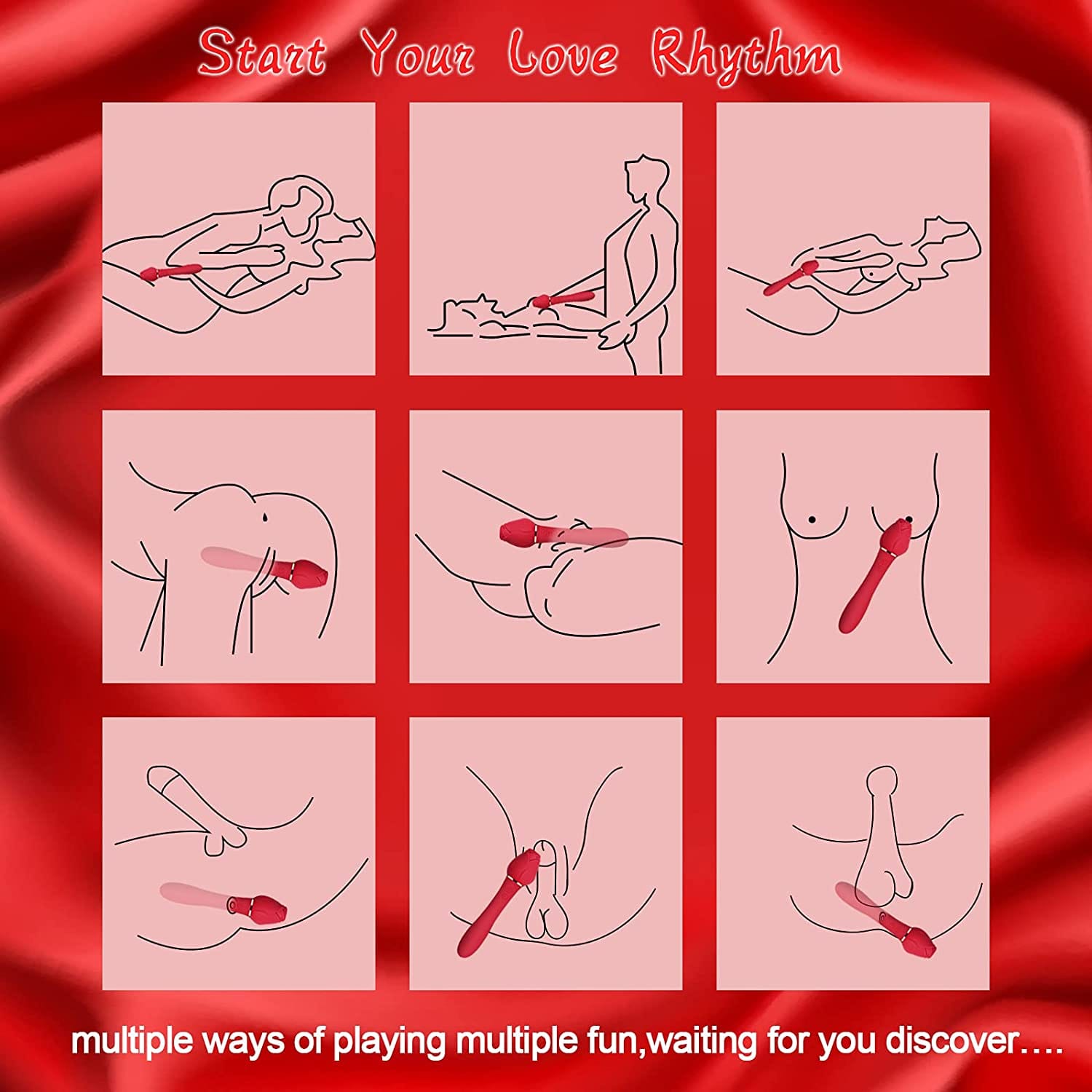 Lurevibe - Rose Sucking G Spot Vibrator Clit Sucker Nipple Dildo Rabbit - Lurevibe