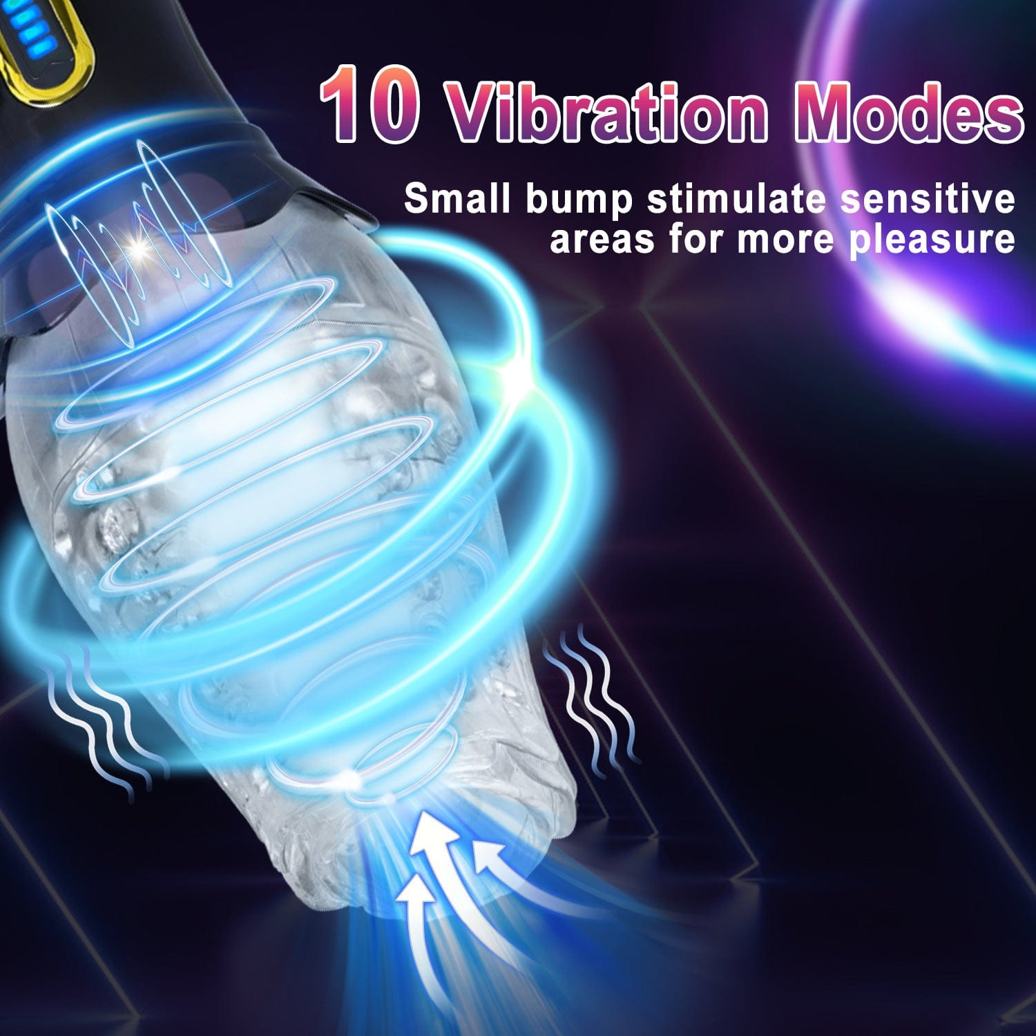 Lurevibe - Male Rose Penis Trainer Rotating Vibrating Deepthroat Masturbator - Lurevibe