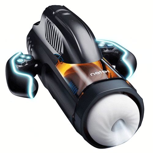 Deluxe-Masturbator für Männer mit Vibration, Saugfunktion und Heizung
