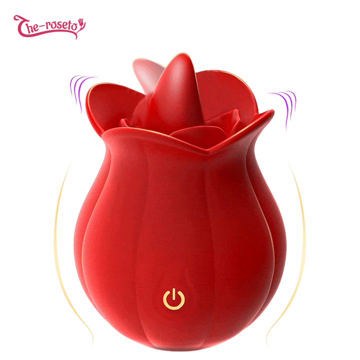 Rosenvibrator mit 10 Geschwindigkeiten und Zunge Lurevibe Rosenvibrator mit 10 Geschwindigkeiten und Zunge Lurevibe