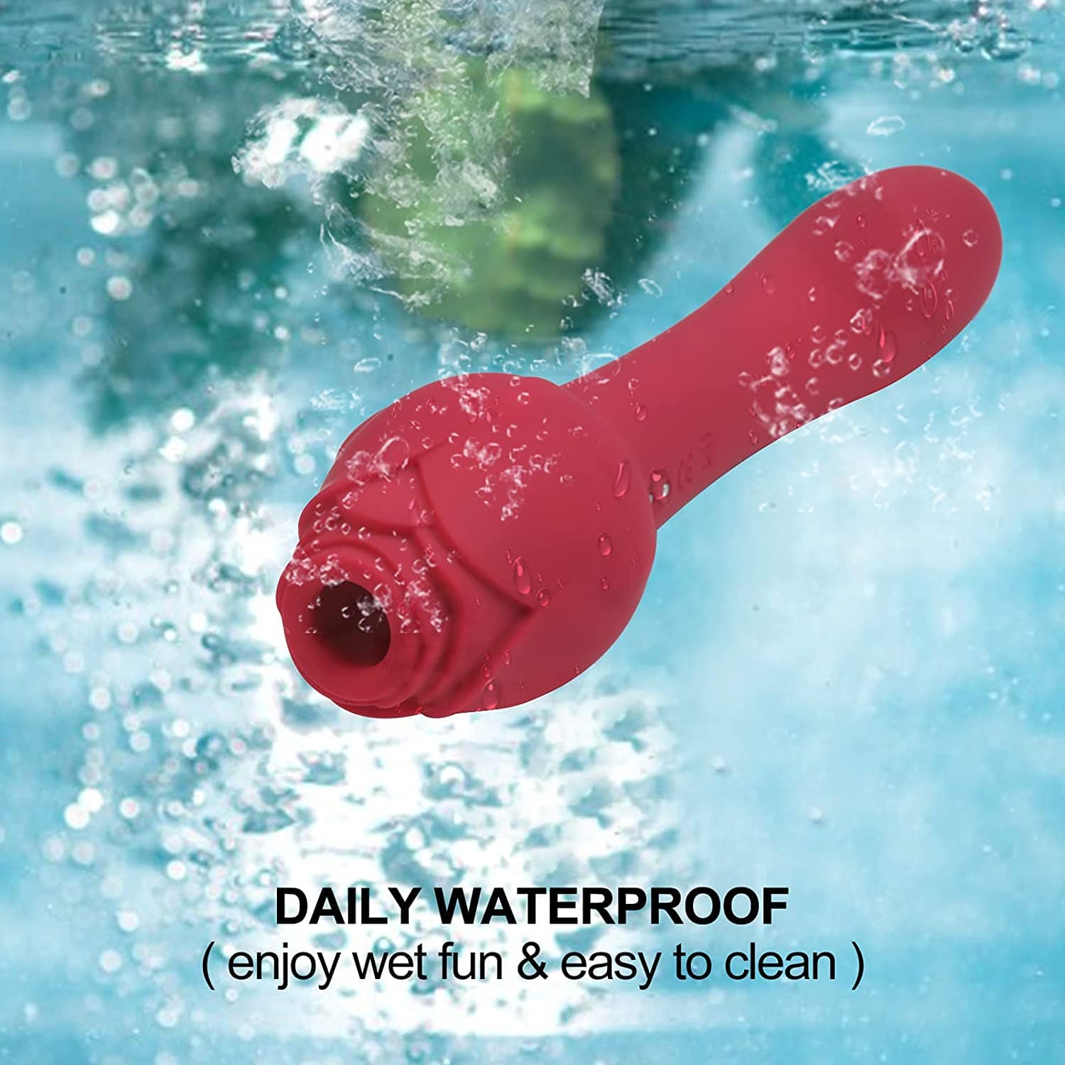 Lurevibe - Rose Sucking G Spot Vibrator Clit Sucker Nipple Dildo Rabbit - Lurevibe