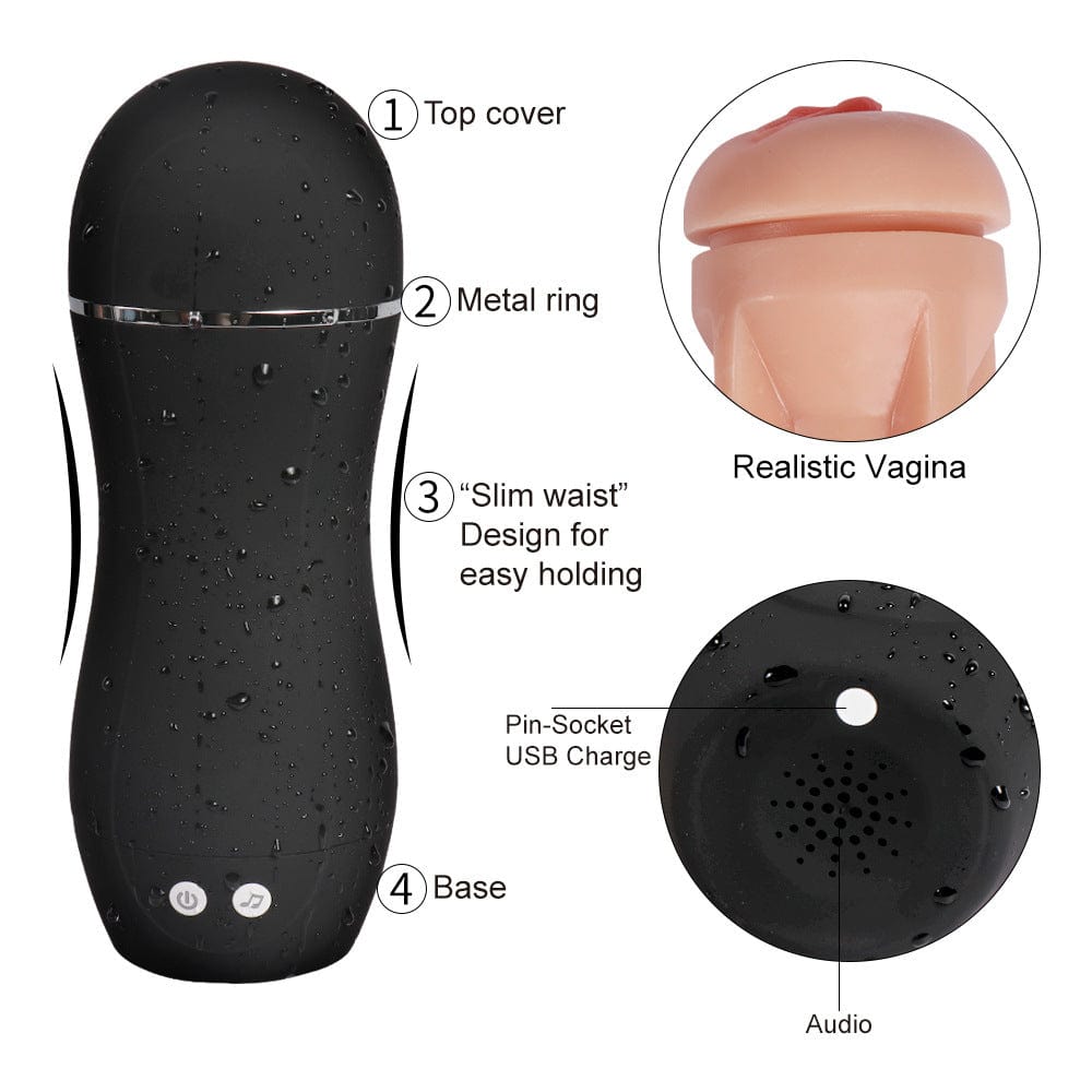 Lurevibe - 10 Vibrations Pussy Pocket Moaning Male Masturbators - Lurevibe