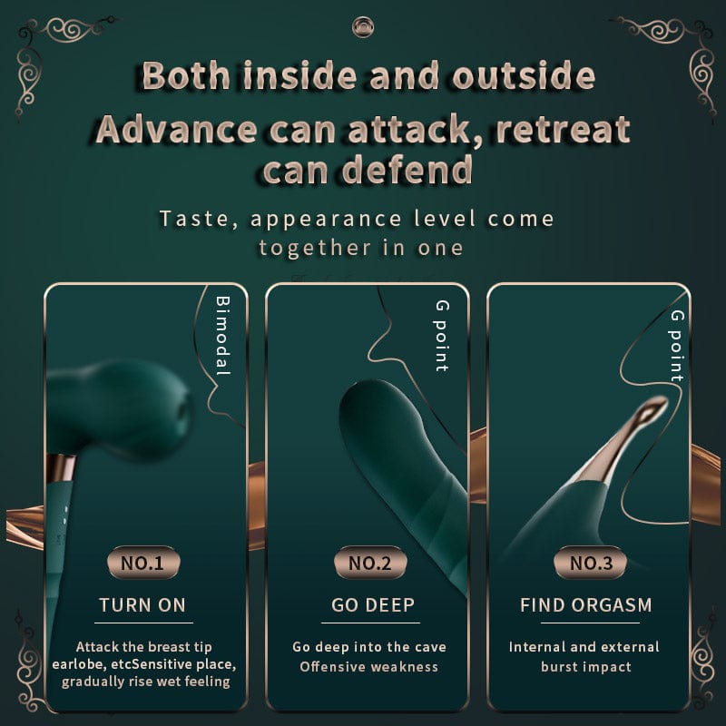 Lurevibe -Thor Hammer - Telescopic Sucking Vibrator G-spot Stimulation - Lurevibe