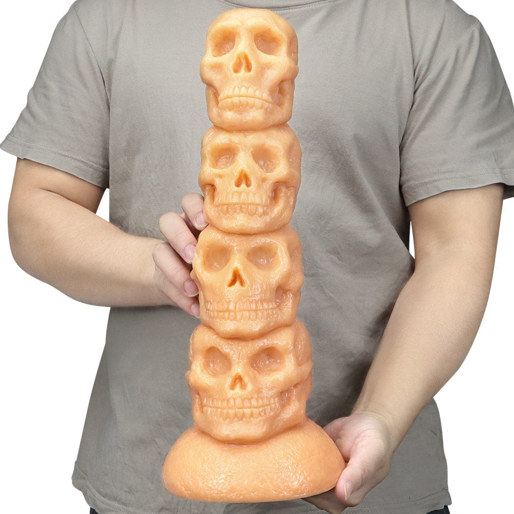 12.3 Inch Skull Giant Butt Plug Huge Dildo - Lurevibe