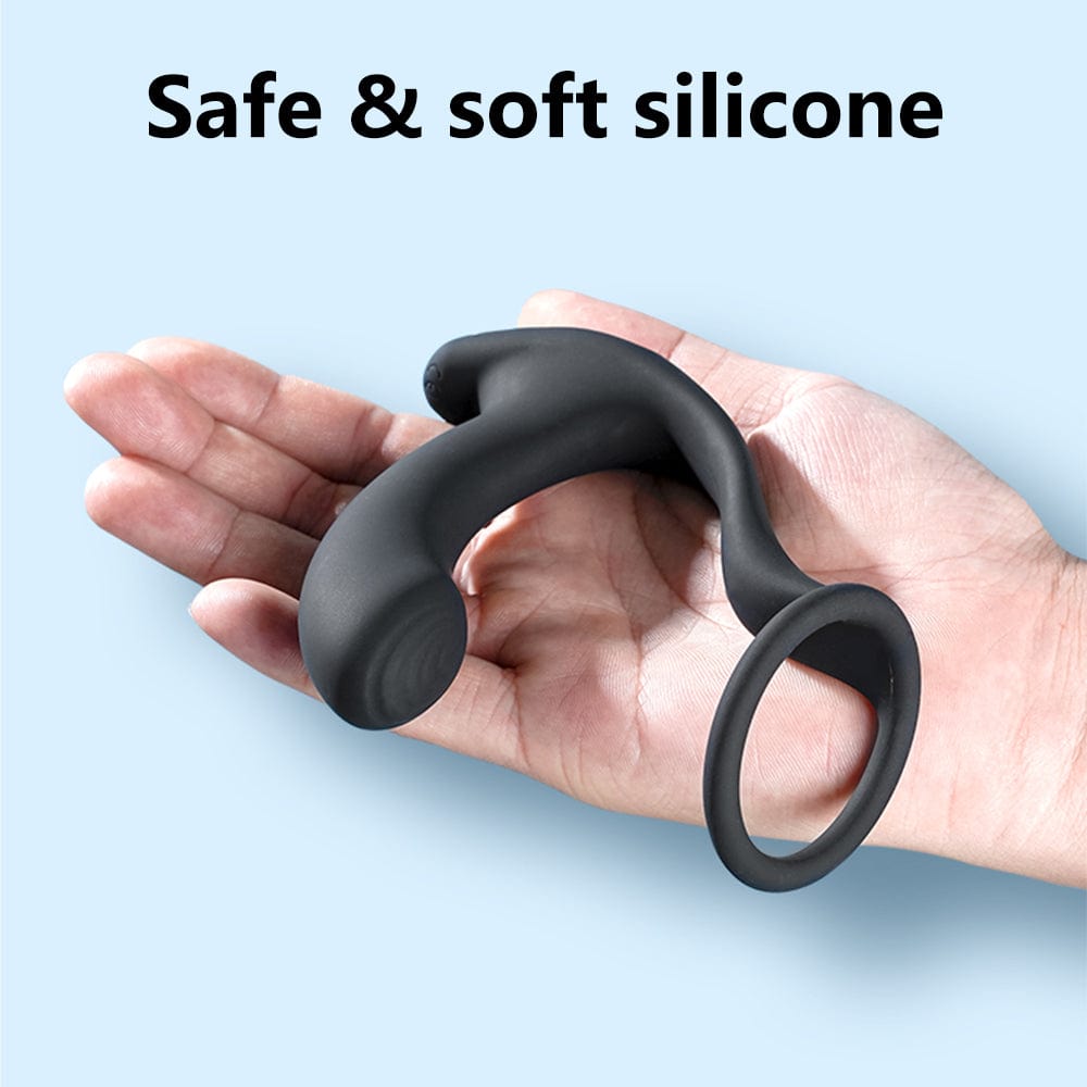 Greedy Finger Male Vibrating Clip Prostate Massager With Cock Ring - Lurevibe