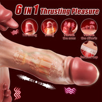 Ride Thrusting Tongue Dildo G Spot Vibrator