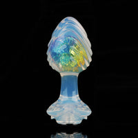 Aurora Ocean Wave Textured Crystal Silicone Anal Plug - Lurevibe