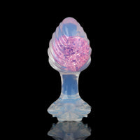 Aurora Ocean Wave Textured Crystal Silicone Anal Plug - Lurevibe