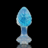 Aurora Ocean Wave Textured Crystal Silicone Anal Plug - Lurevibe