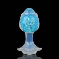Aurora Rose Petal Crystal Silicone Anal Plug with Jeweled Base - Lurevibe