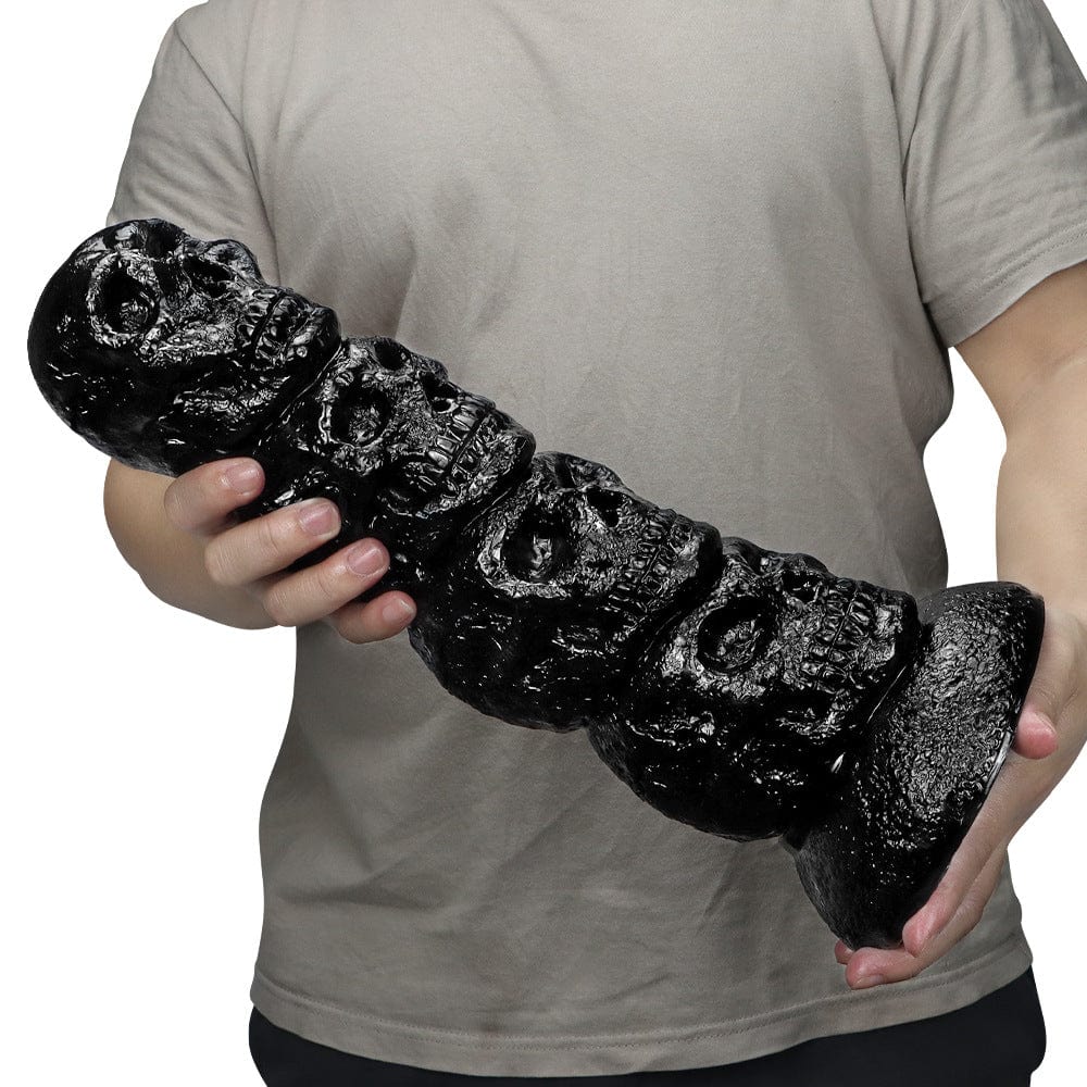 12.3 Inch Skull Giant Butt Plug Huge Dildo - Lurevibe