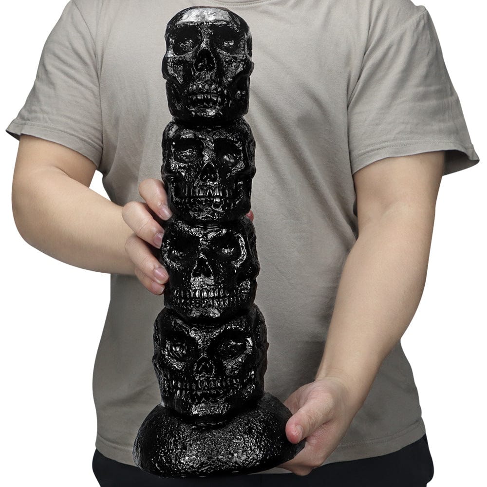 12.3 Inch Skull Giant Butt Plug Huge Dildo - Lurevibe