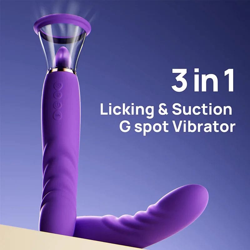 Lurevibe - Sucking Licking Vibrating Tongue Oral Clitoral G spot Vibrator - Lurevibe