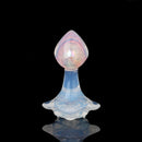 Aurora Peach Heart Acrylic Core Silicone Anal Plug with Petal Base - Lurevibe