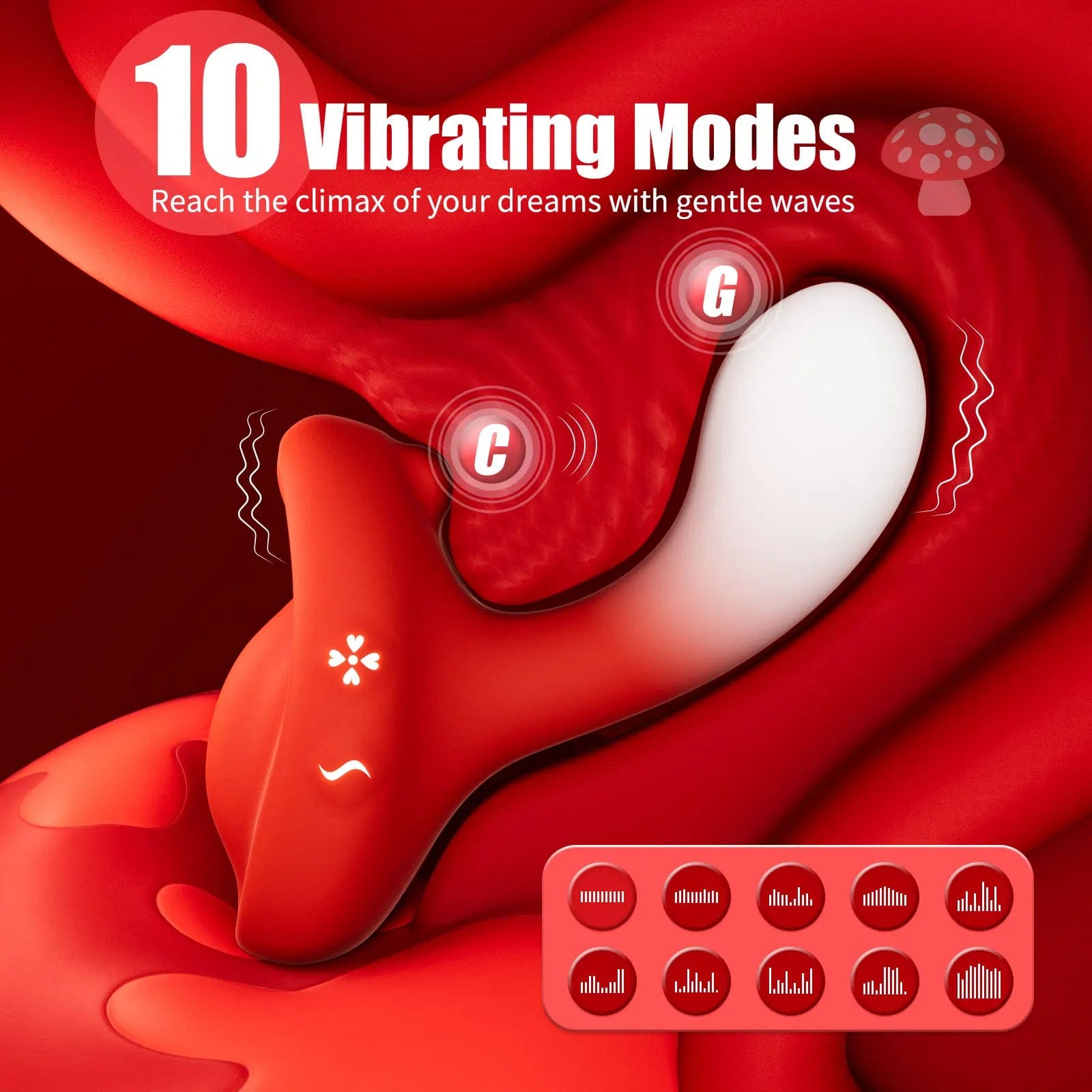 Clitoral Stimulator Mini Vibrator with 10 Vibrating Modes G Spot Nipple Masturbator - Lurevibe