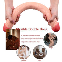 Double-Ended Soft Silicone Simulated Anus Masturbation Dildo - Lurevibe
