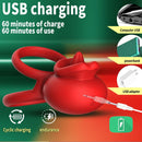 Cock Rings Clitoral Stimulator with Licking Mouth Pleasur with APP control - Lurevibe