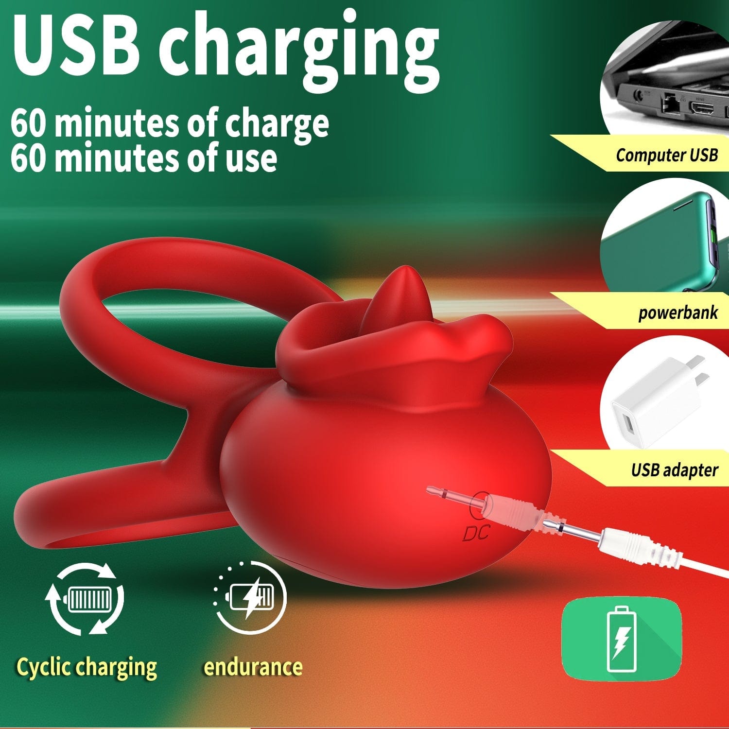 Cock Rings Clitoral Stimulator with Licking Mouth Pleasur with APP control - Lurevibe