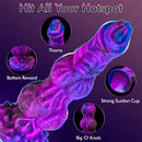 9.6 Inches Monster Dildo Fantasy Horse Dildo With 2 Big Knots And Strong Suction Cup - Lurevibe