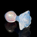 Aurora Peach Heart Acrylic Core Silicone Anal Plug with Petal Base - Lurevibe