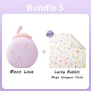 Moon Love Rabbit 2 in 1 Suction Egg Clitoral G Spot Vibrator Set - Lurevibe