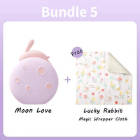 Moon Love Rabbit 2 in 1 Suction Egg Clitoral G Spot Vibrator Set - Lurevibe