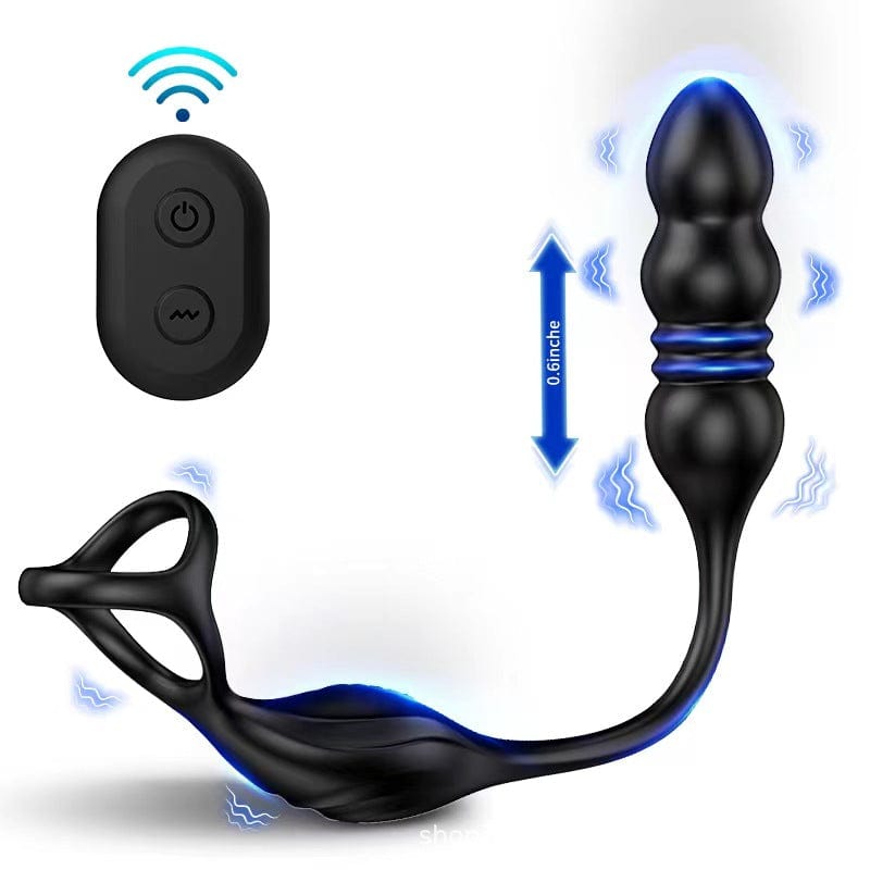 Anal Plug Vibrating Penis Ring Anal Beads Prostate Massager Vibrator Anal Toys - Lurevibe