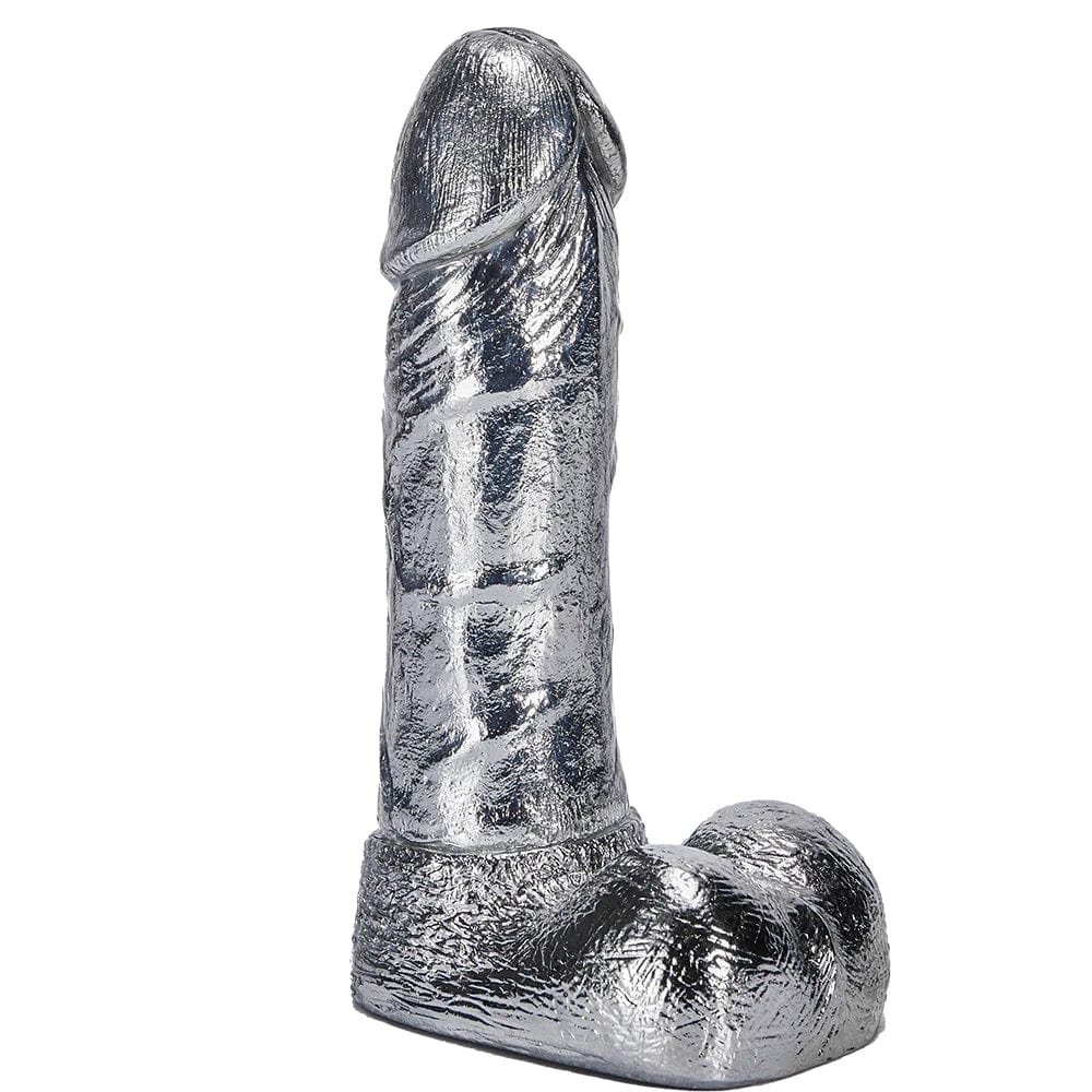 Silver Dildo 6.8 Inch G spot Monster Metal Dildo Sex Toy for Women - Lurevibe
