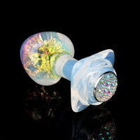 Aurora Peach Heart Crystal Silicone Anal Plug with Petal Base - Lurevibe