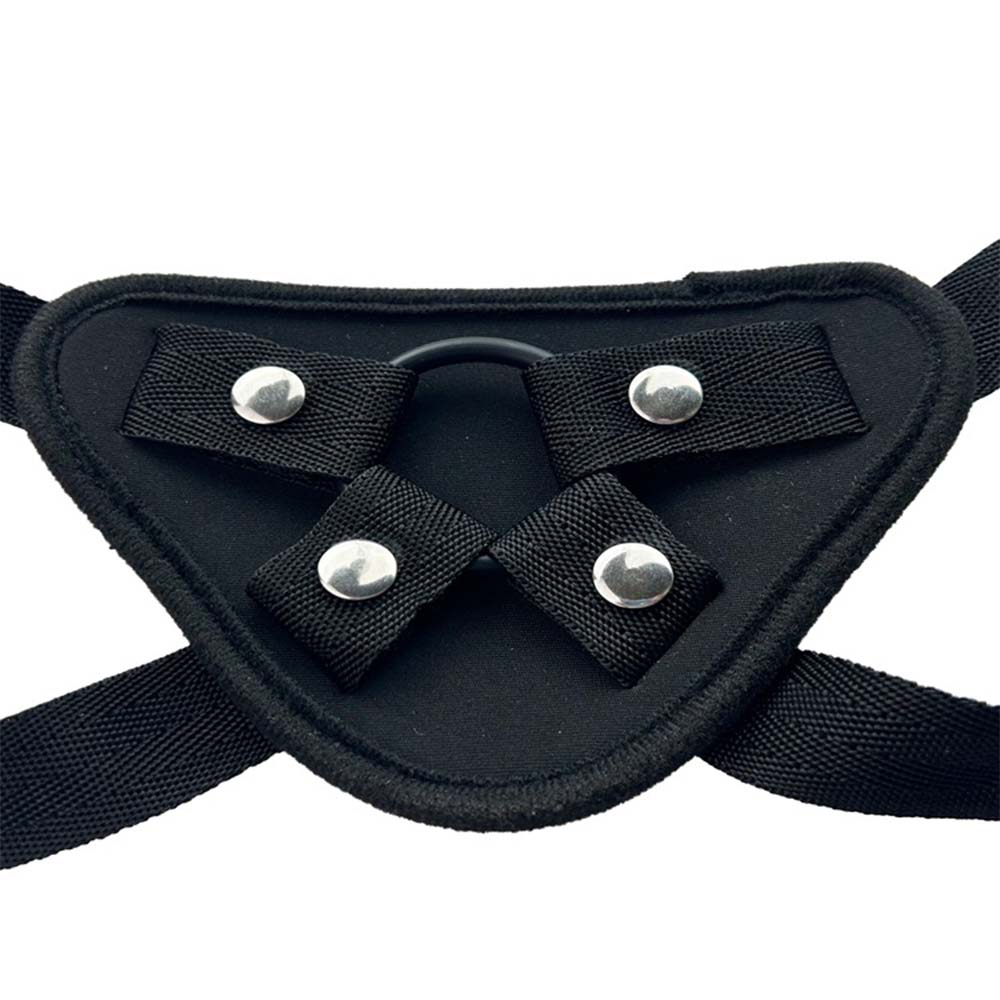 Strap-on Dildo Realistic Silicone Dildo with Wearable Sex Harness for Couple Pegging Women Lesbian Sex Fun, 7.6'' (Black) - Lurevibe